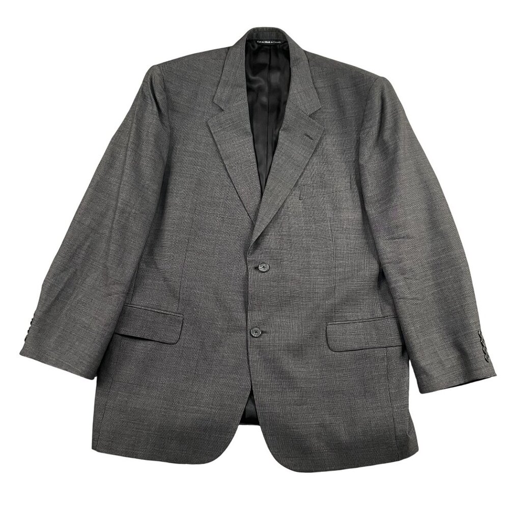 Paul Dione Blazer Sports Coat Mens 46R (READ) Grey 100%‎ Wool Union Made